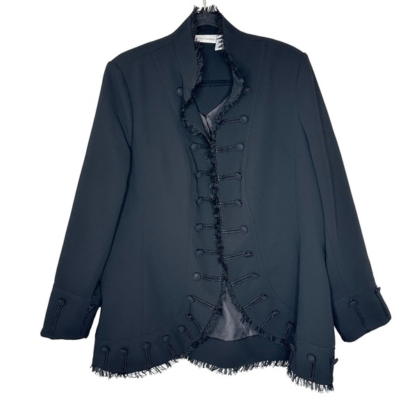 Soft Surroundings Military Style Blazer Faux Size 1X Whimsigoth Goth Witchy - Picture 1 of 15